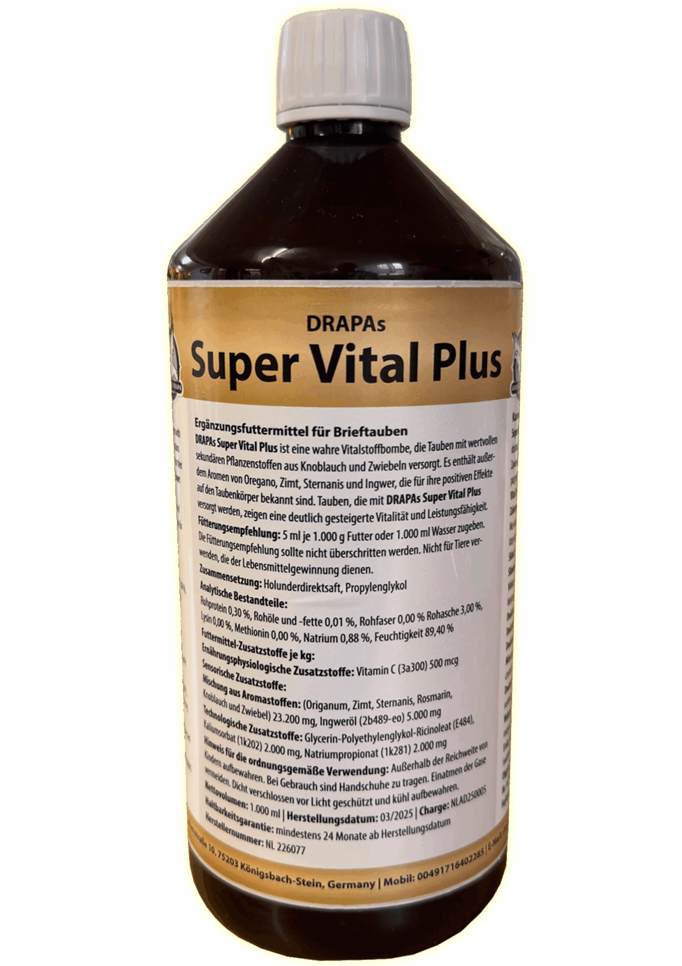 Draps SUper Vital Plus, Ergänzungsfuttermittel für Brieftauben (Packshot)